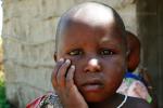 На фото ребенок из деревни масаев, Восточная Африка, Республика Танзания