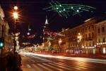Ночная фотосъемка Невского проспекта в новогодние праздники 2009 года