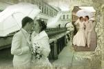 Фотосъемка свадебной прогулки в Санкт-Петербурге в пасмурную погоду