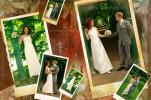 Фотосъемка свадьбы в верхнем саду Петродворца, коллаж