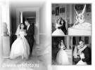 Черно-белый коллаж для свадебной фото-книги