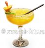 Алкогольный коктейль желтого цвета «Маргарита манговая», фотография из ресторанного меню (прейскуранта)