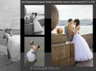 Свадебная фотосъемка на Стрелке Васильевского острова в Петербурге, страница свадебного альбома, или свадебной книги, если точнее