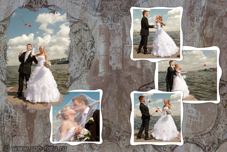 Фотосъемка свадеб в Петербурге, создание коллажей