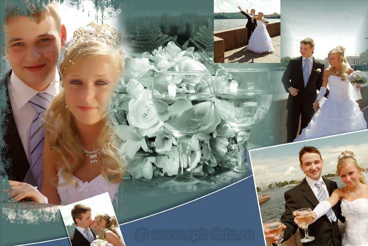 Фото-услуги на свадьбе в Санкт-Петербурге, создание коллажей