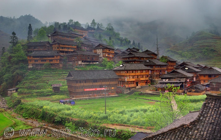 Деревня Дажай (Dazhai), провинция Гуанси, Южный Китай