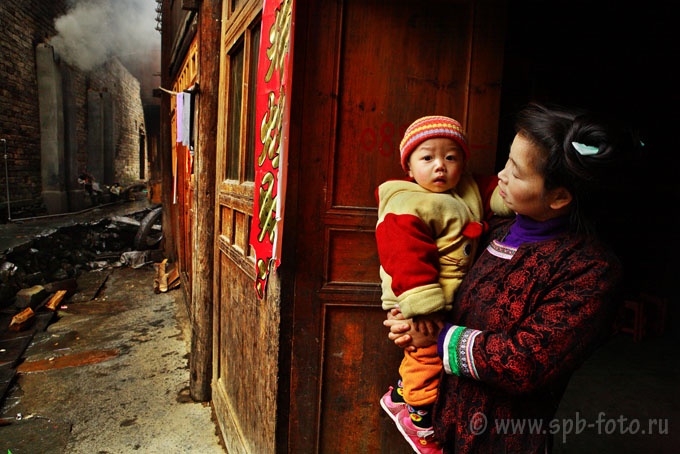 Фото сделано в китайской деревне Зенчон, Guizhou Province &#24030;&#30465;