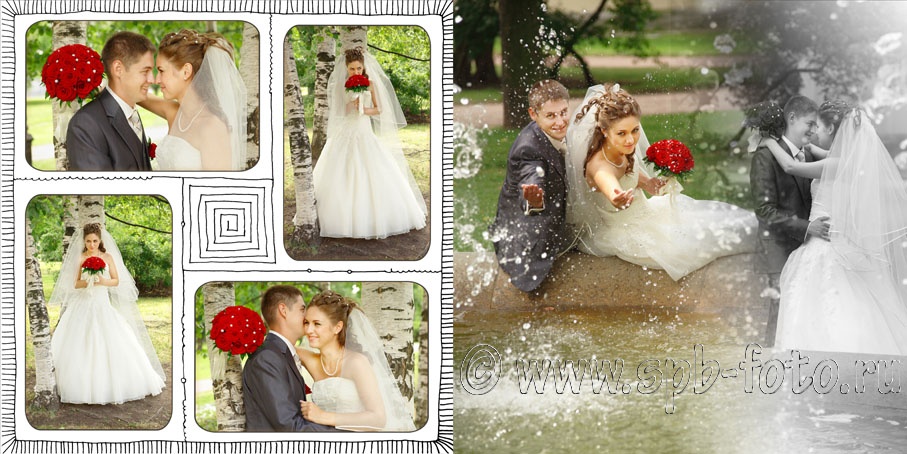 Свадебная фото-сессия в Смольном парке Петербурга
