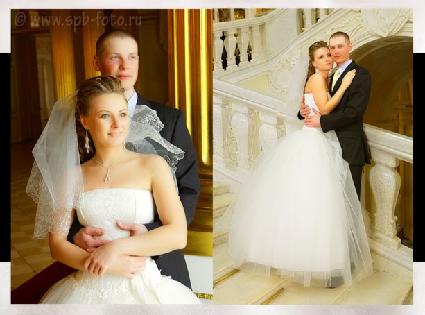 Жених и невеста в Эрмитаже, страницы фотокниги